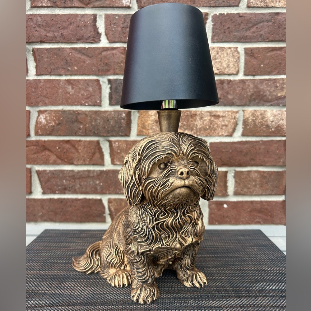 Charming Shih Tzu Lamp, Cordless LED Statue